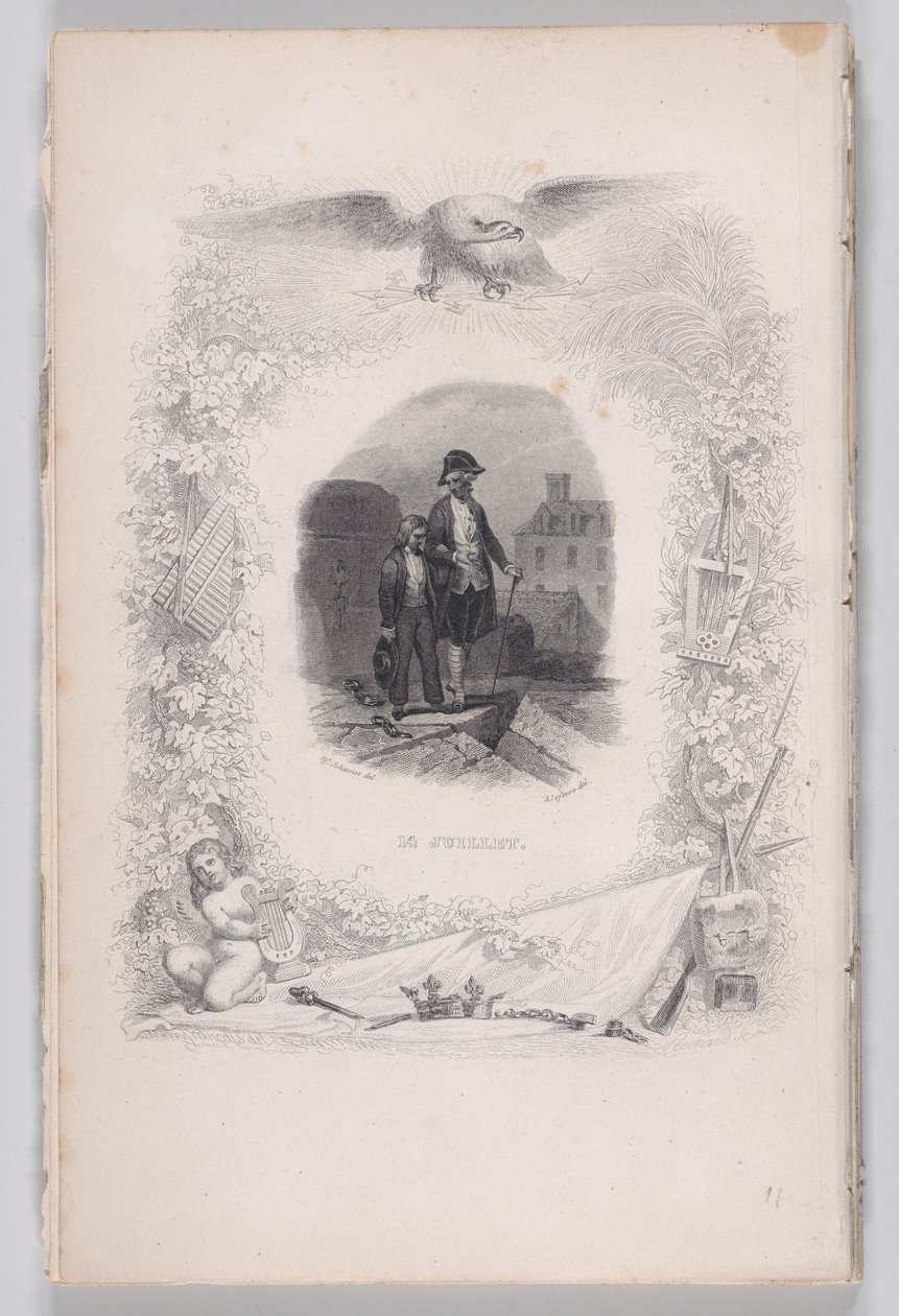 बेरेंजर के गीतों से चौदह जुलाई, 1829। द्वारा Melchior Peronard