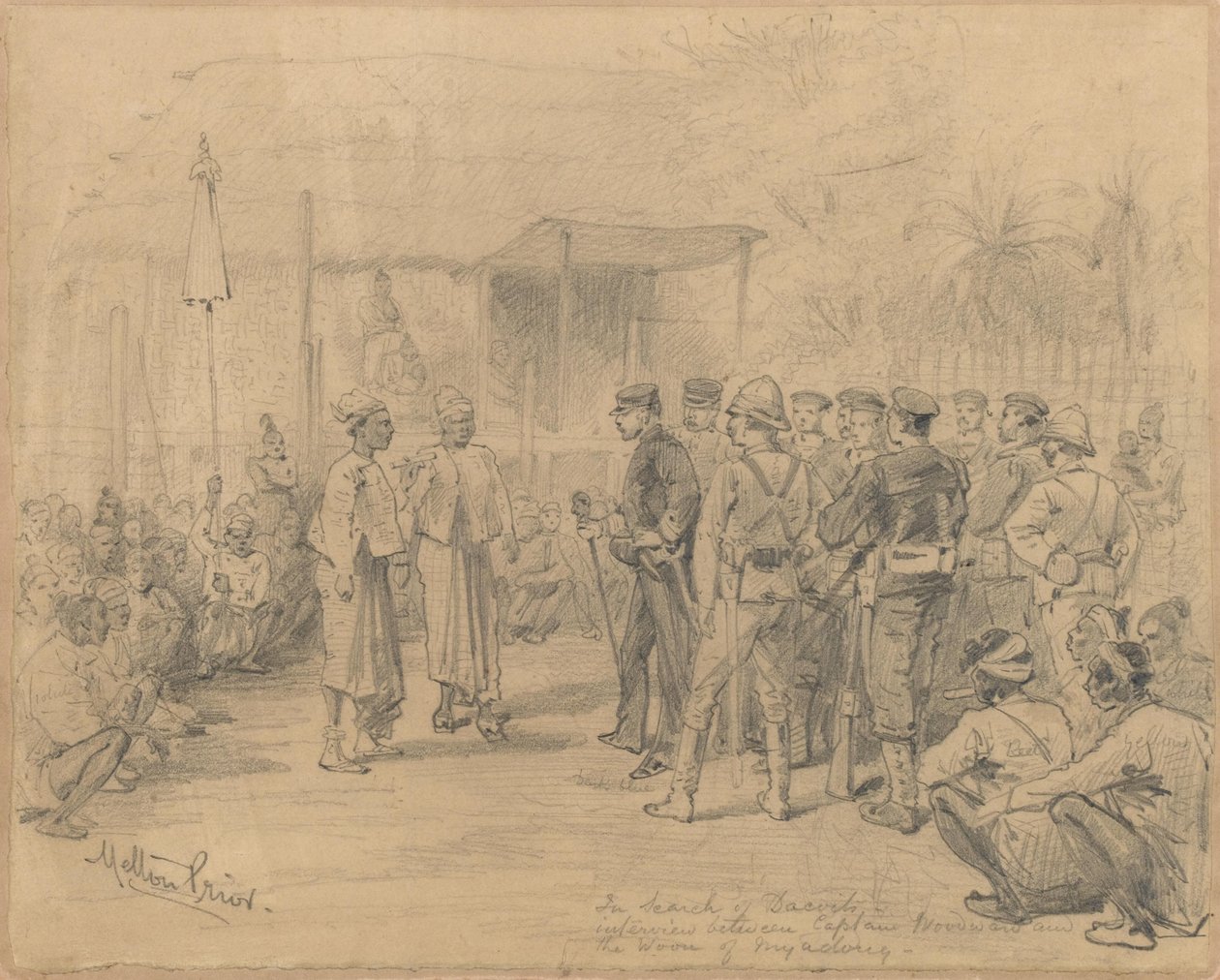डकैतों की तलाश में, c.1885 द्वारा मेल्टन प्रायर