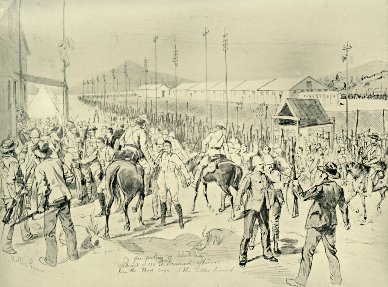प्रीटोरिया का व्यवसाय: ब्रिटिश अधिकारियों की रिहाई, 1901। द्वारा मेल्टन प्रायर