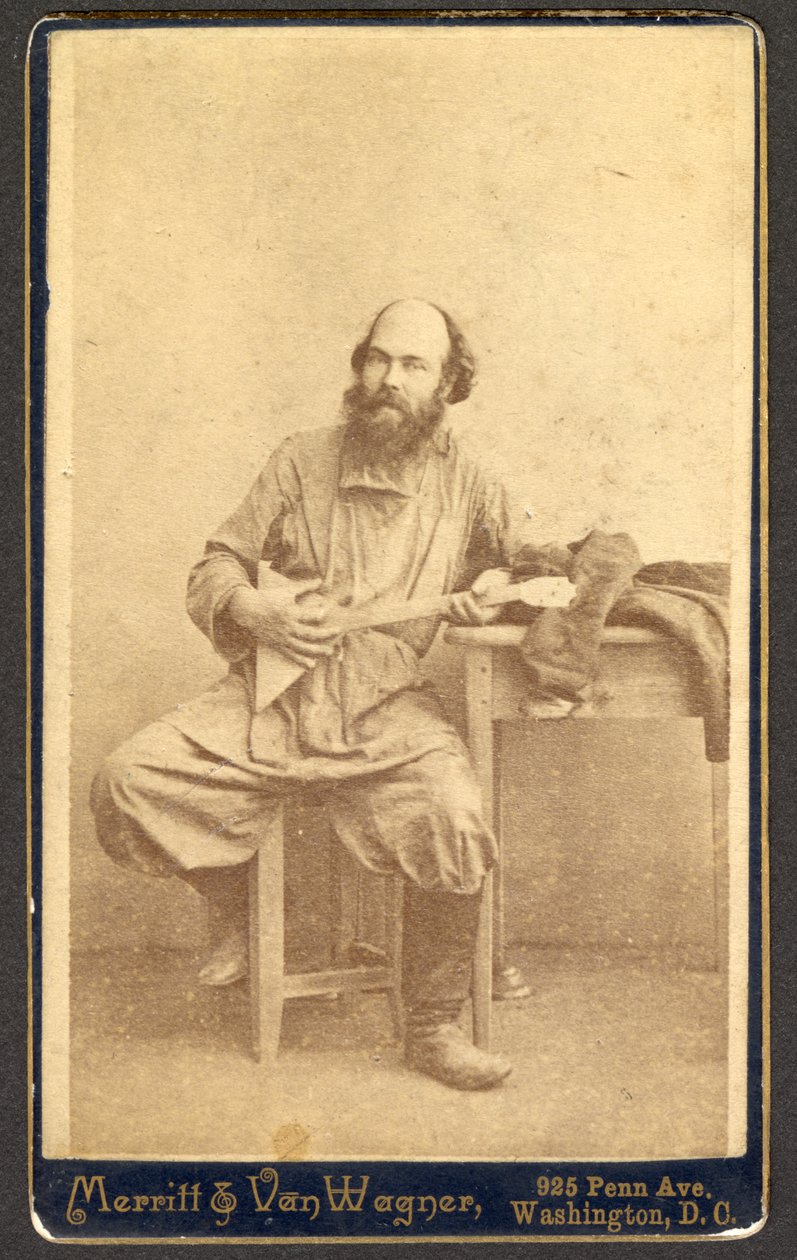 1886 और 1895 के बीच बालिका के साथ अज्ञात व्यक्ति का चित्र। द्वारा मेरिट और वैन वैगनर