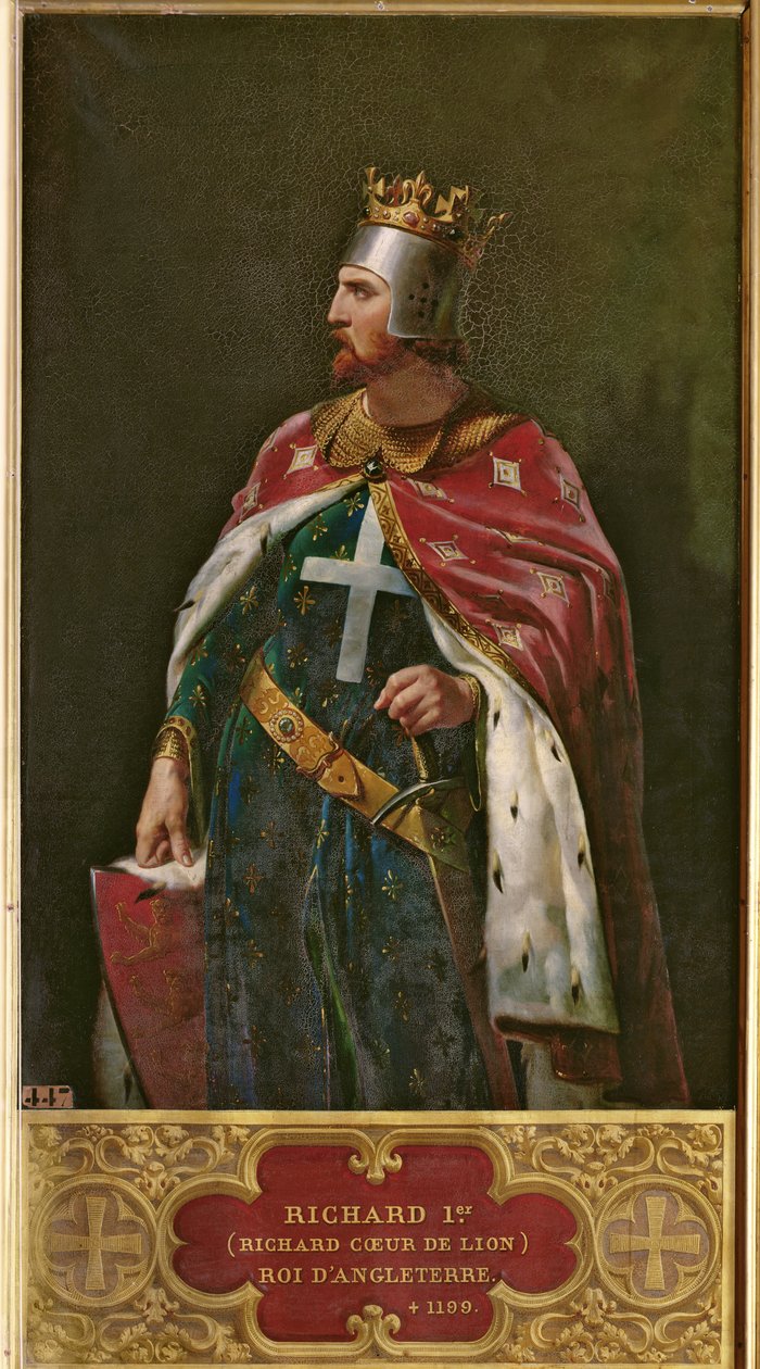 रिचर्ड I द लायनहार्ट (1157-1199) इंग्लैंड के राजा, 1841 द्वारा मेरी जोसेफ ब्लोंडेली