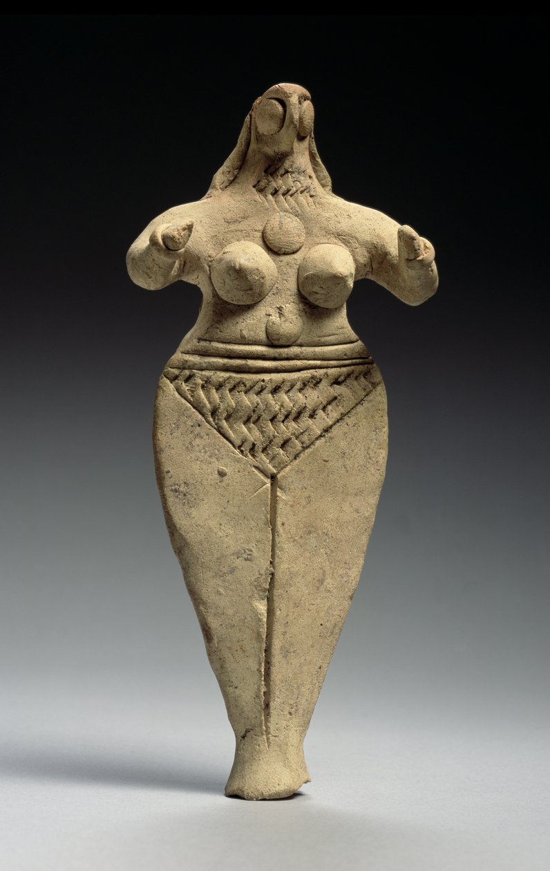 महिला आकृति, अक्कादियन, उर का तीसरा राजवंश, c.2334-2004 ईसा पूर्व (टेराकोटा) द्वारा मेसोपोटेमिया
