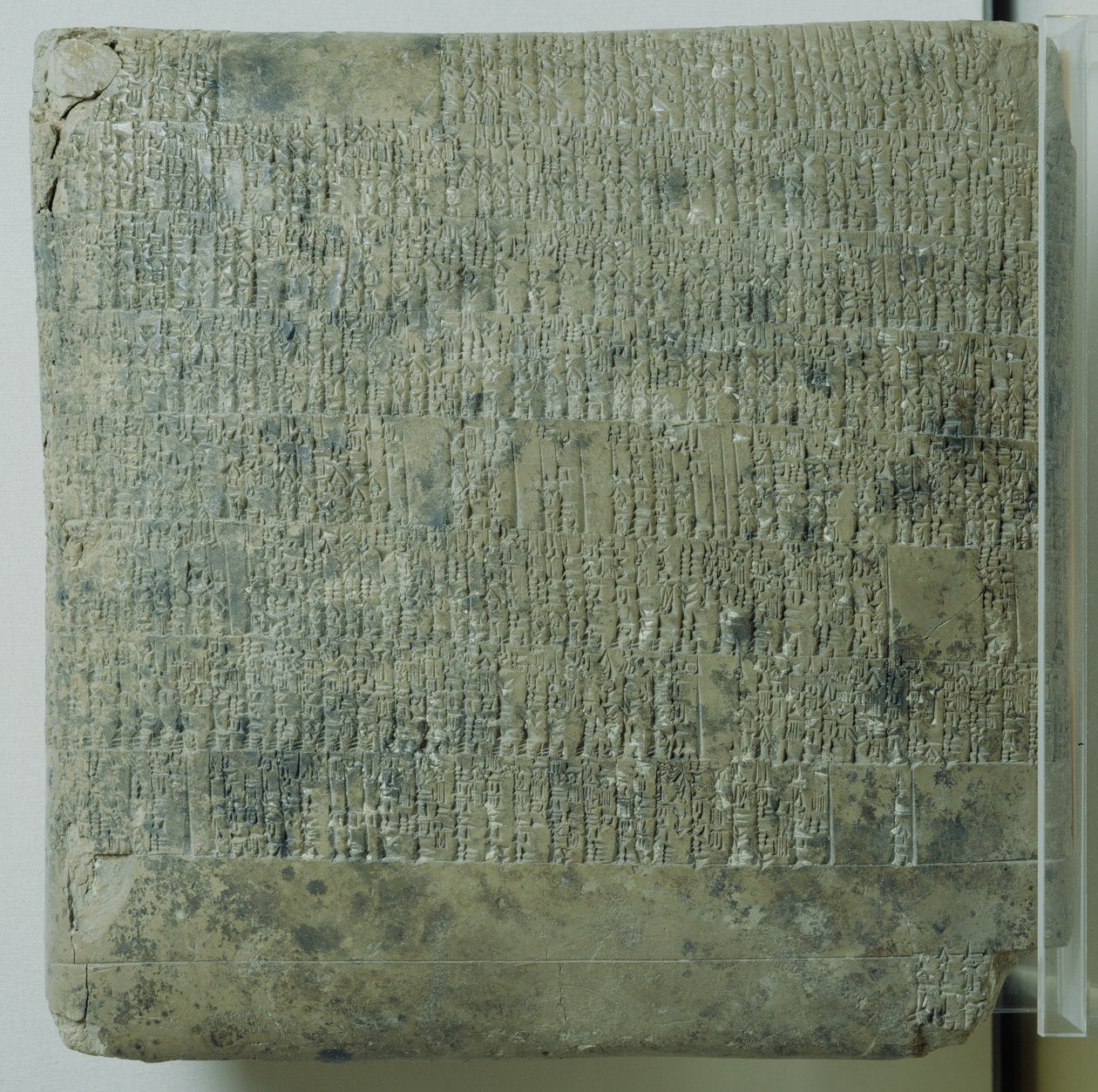 टेबलेट के साथ क्यूनिफॉर्म लिपि में कृषि रिकॉर्ड्स की सूची, c.2040 द्वारा मेसोपोटेमिया