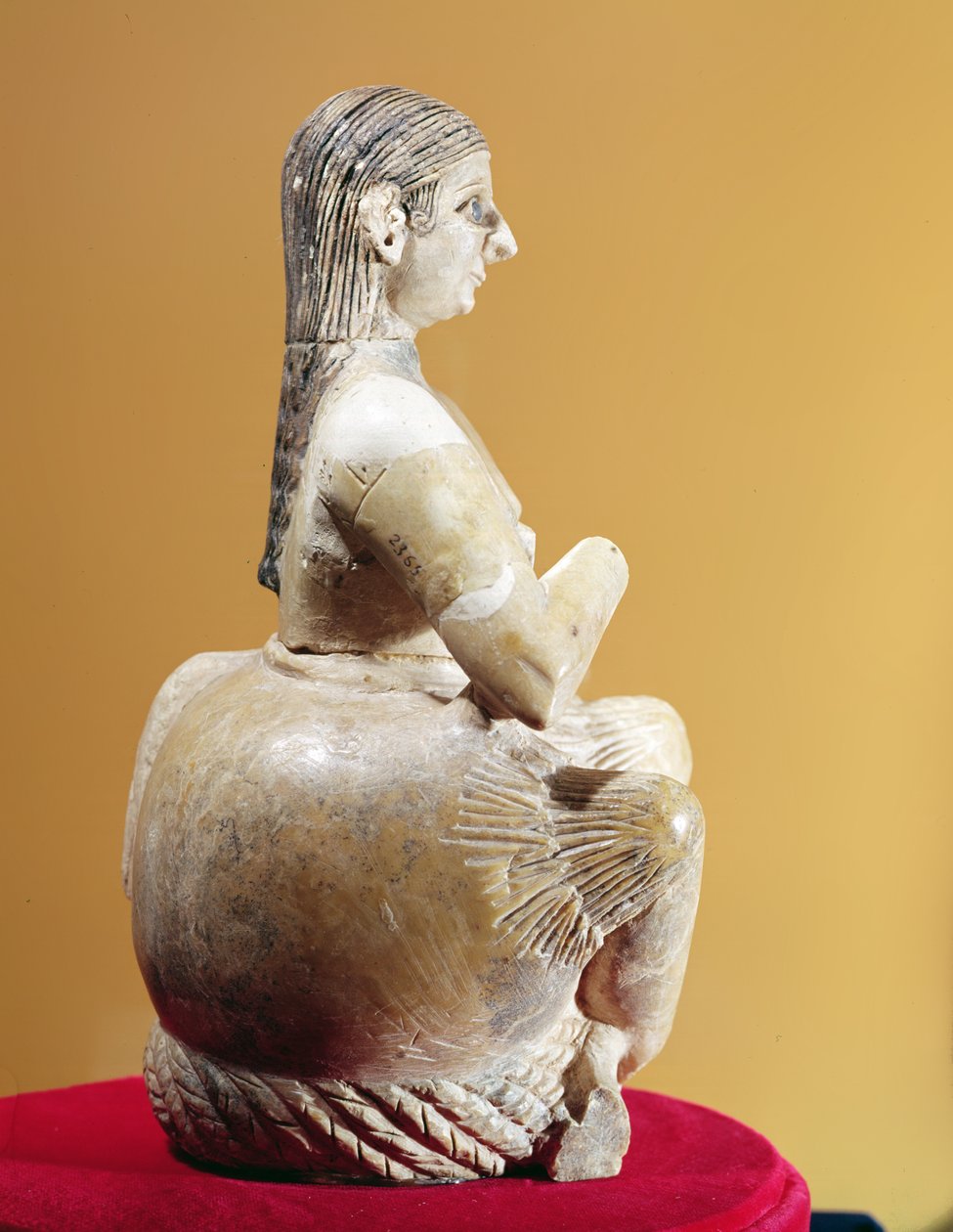 गायक, उर-नीना (प्रोफ़ाइल दृश्य), c.2800-2300 ईसा पूर्व (अलबास्टर) द्वारा मेसोपोटेमिया