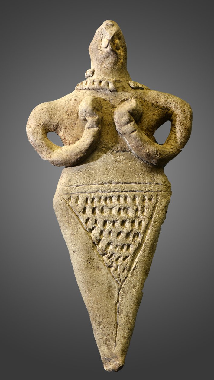 एक नग्न महिला की मूर्ति, मेसोपोटामिया, c.2000-1800 ईसा पूर्व (मिट्टी) द्वारा मेसोपोटामियन मेसोपोटामियन
