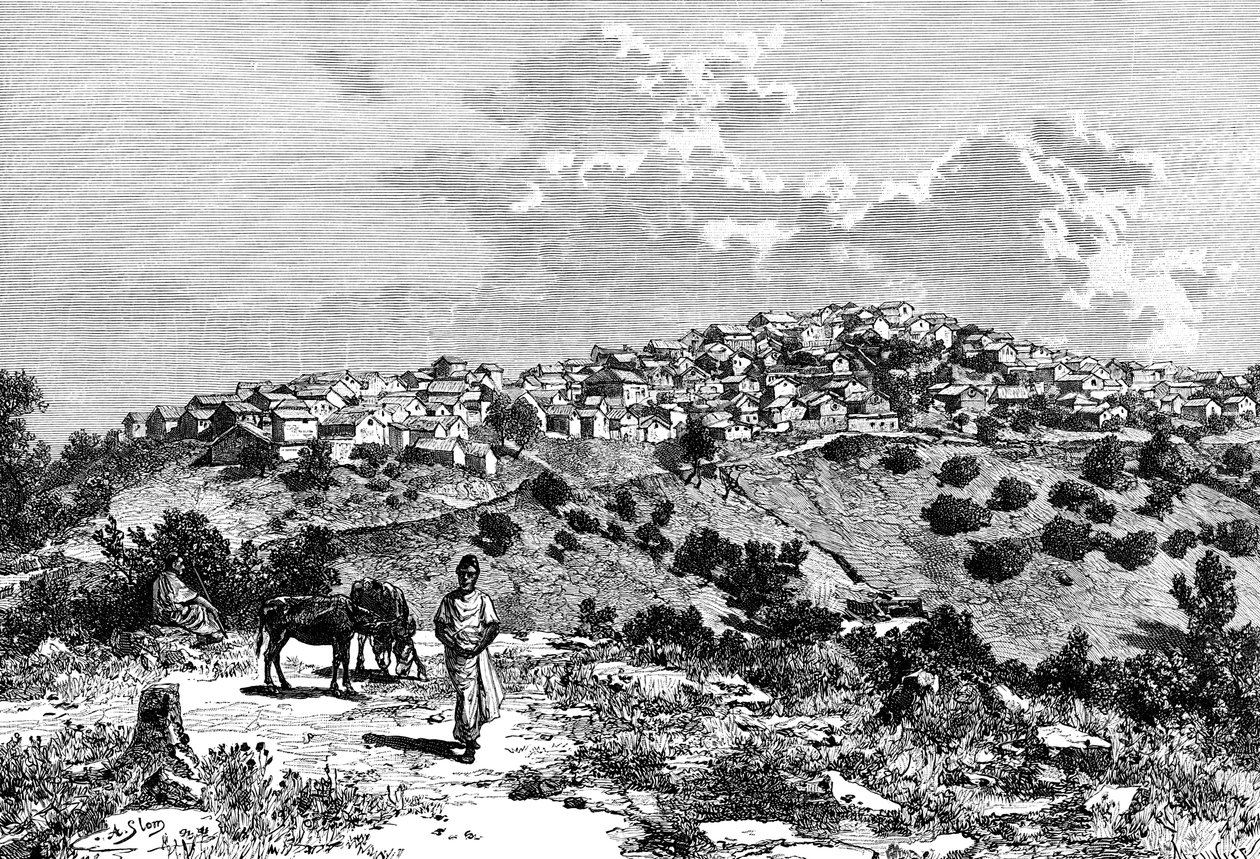 एक कबाइल गांव, उत्तरी अफ्रीका, 1895। द्वारा Meunier