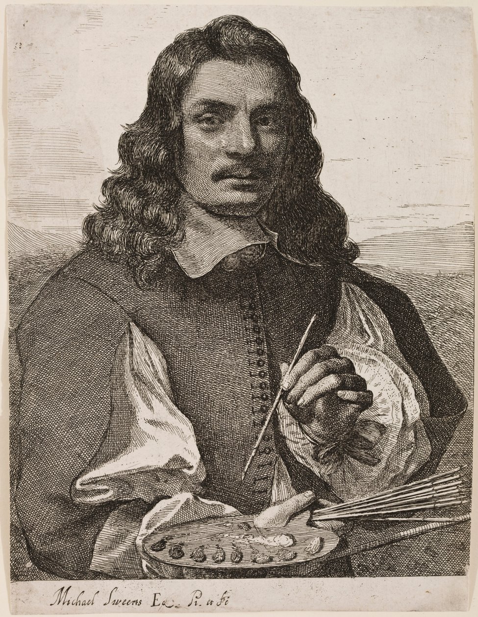 स्व चित्र, c.1656-58 द्वारा माइकल स्वेटर्स