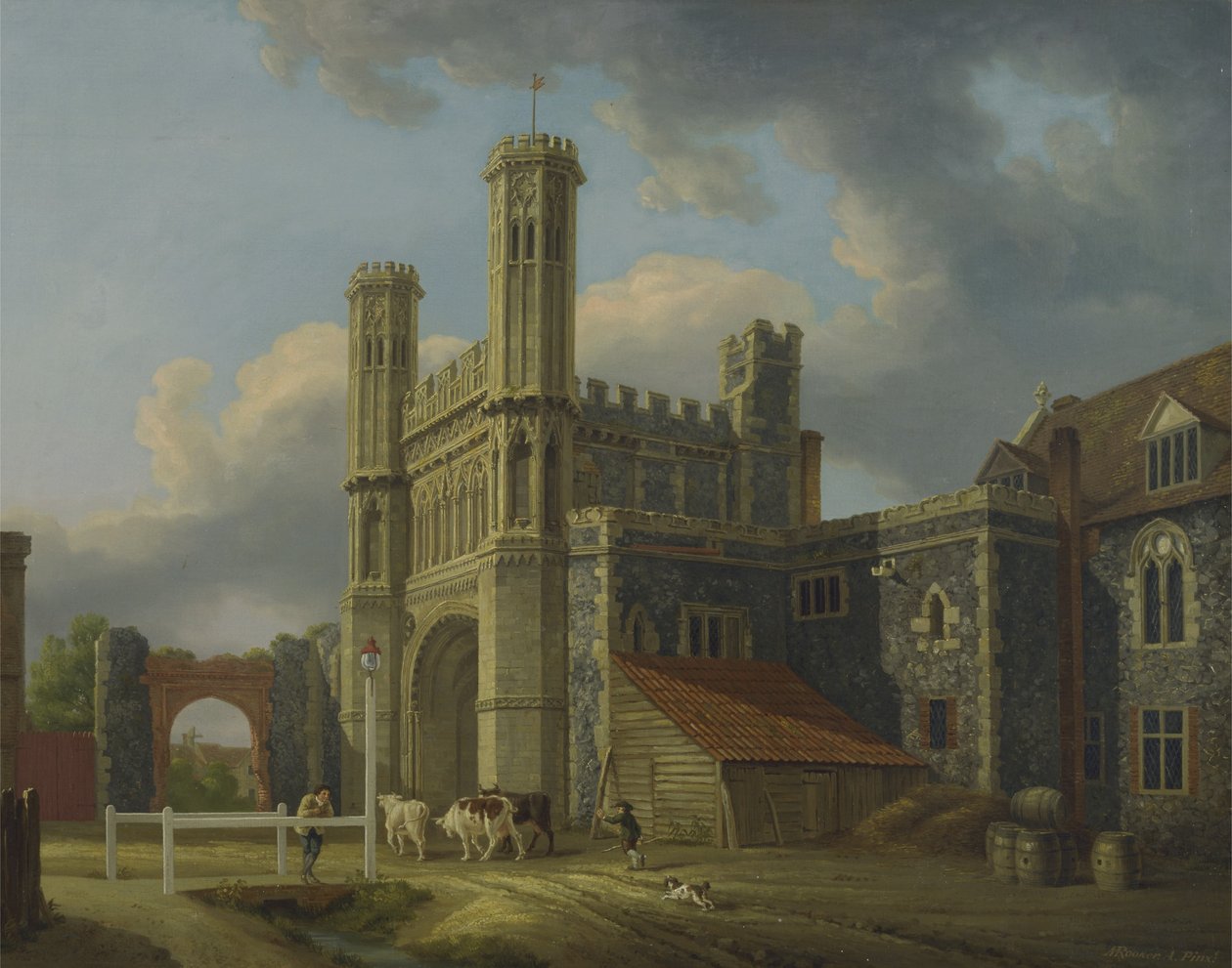 सेंट ऑगस्टीन गेट, c.1778 (कैनवास पर तेल) द्वारा माइकल रूकर