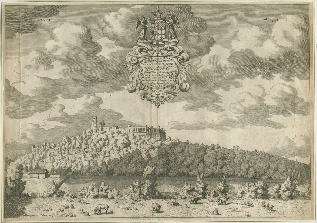 डडली कैसल: कॉपर-प्लेट उत्कीर्णन, एन डी [1653-1686] द्वारा माइकल बर्गर