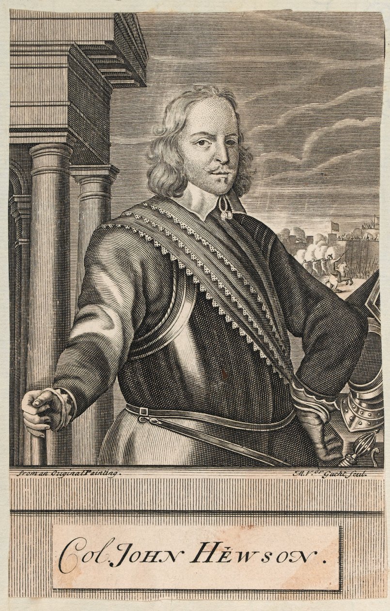 कर्नल जॉन ह्युसन, c.1647 (उत्कीर्णन) द्वारा माइकल वैंडरगच