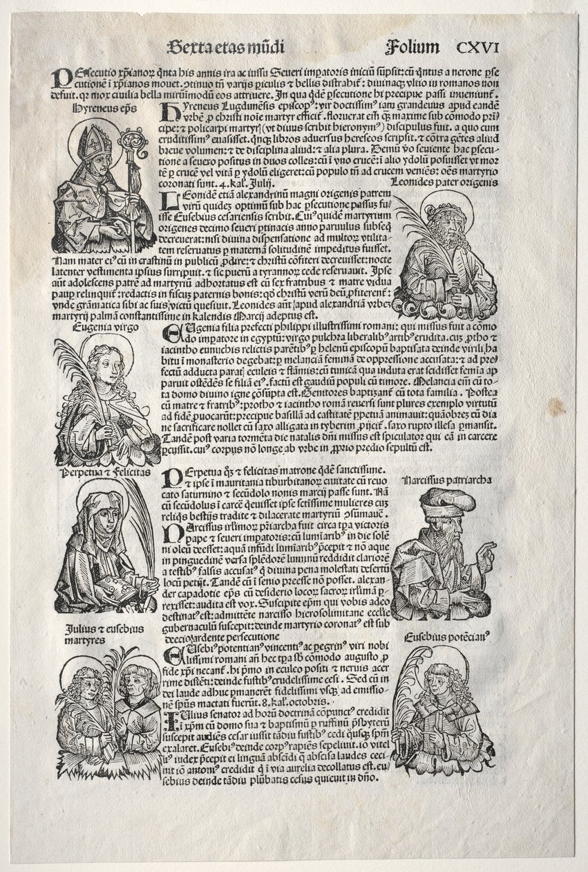 नूर्नबर्ग क्रॉनिकल, 1493। द्वारा माइकल वोल्गेमुट