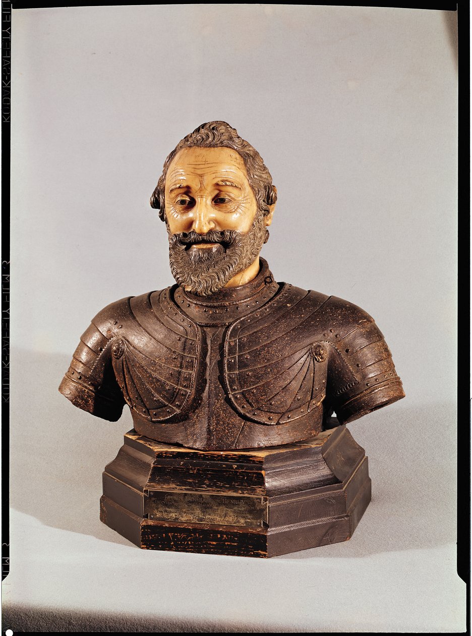 हेनरी IV (1553-1610) का वक्ष (मोम और पत्थर) द्वारा मिशेल बॉर्डिन