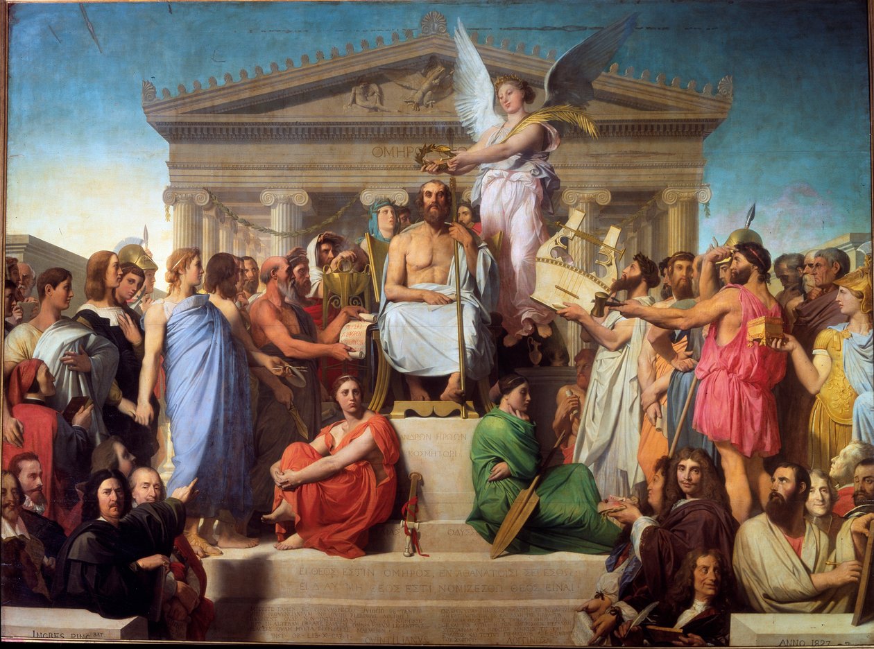 Homere's Apotheosis(पेंटिंग, c.1854) द्वारा मिशेल डुमास