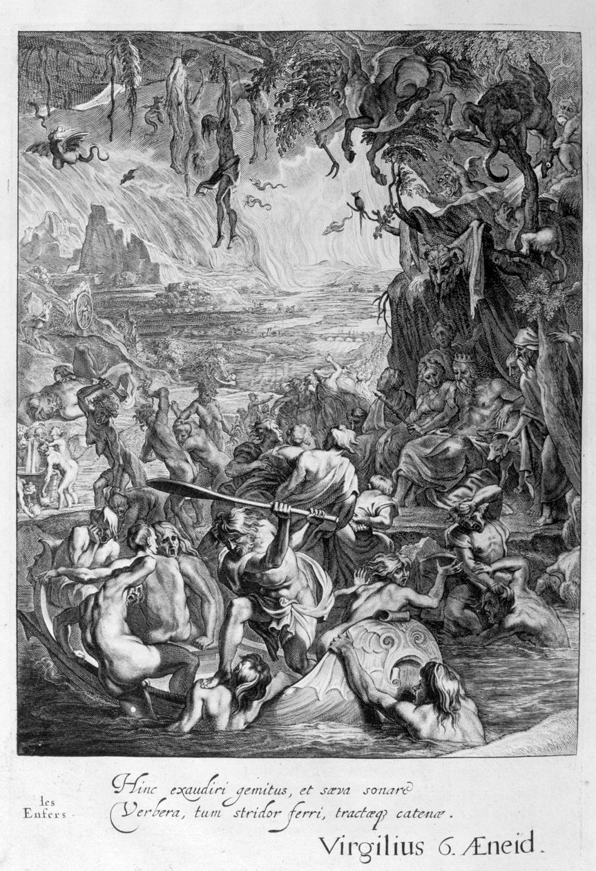 नर्क का दृश्य, 1655 द्वारा मिशेल डी मारोलस
