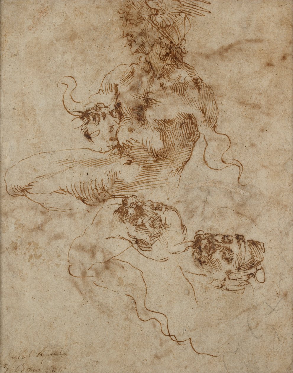 ट्राइटन जैसा दिखने वाला चित्र, c1490-1560 द्वारा माइकल एंजेलो बुओनारोती