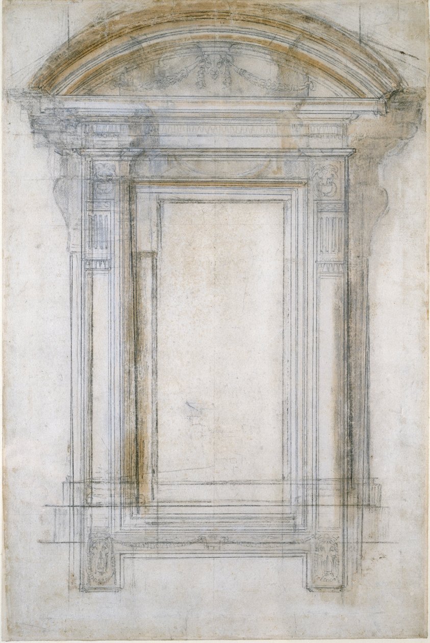 एक खिड़की के लिए डिज़ाइन, c1490-1560 द्वारा माइकल एंजेलो बुओनारोती