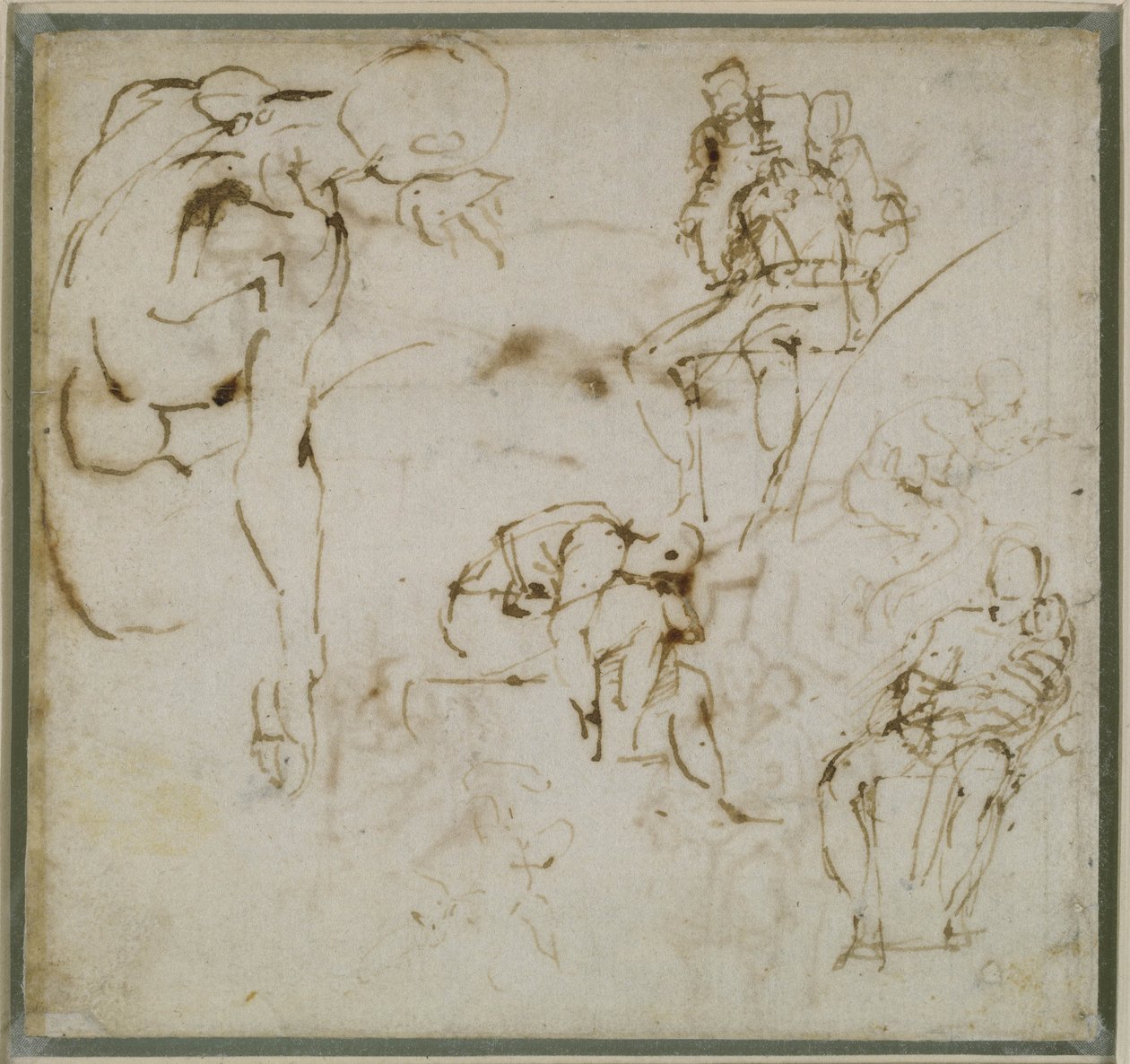 आंकड़ों का अध्ययन, c.1511 द्वारा माइकल एंजेलो बुओनारोती