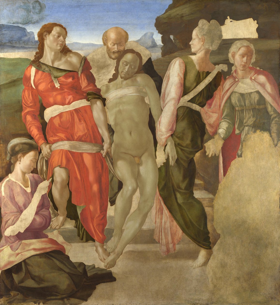 Entombment (अधूरा) (पैनल) द्वारा माइकल एंजेलो बुओनारोती