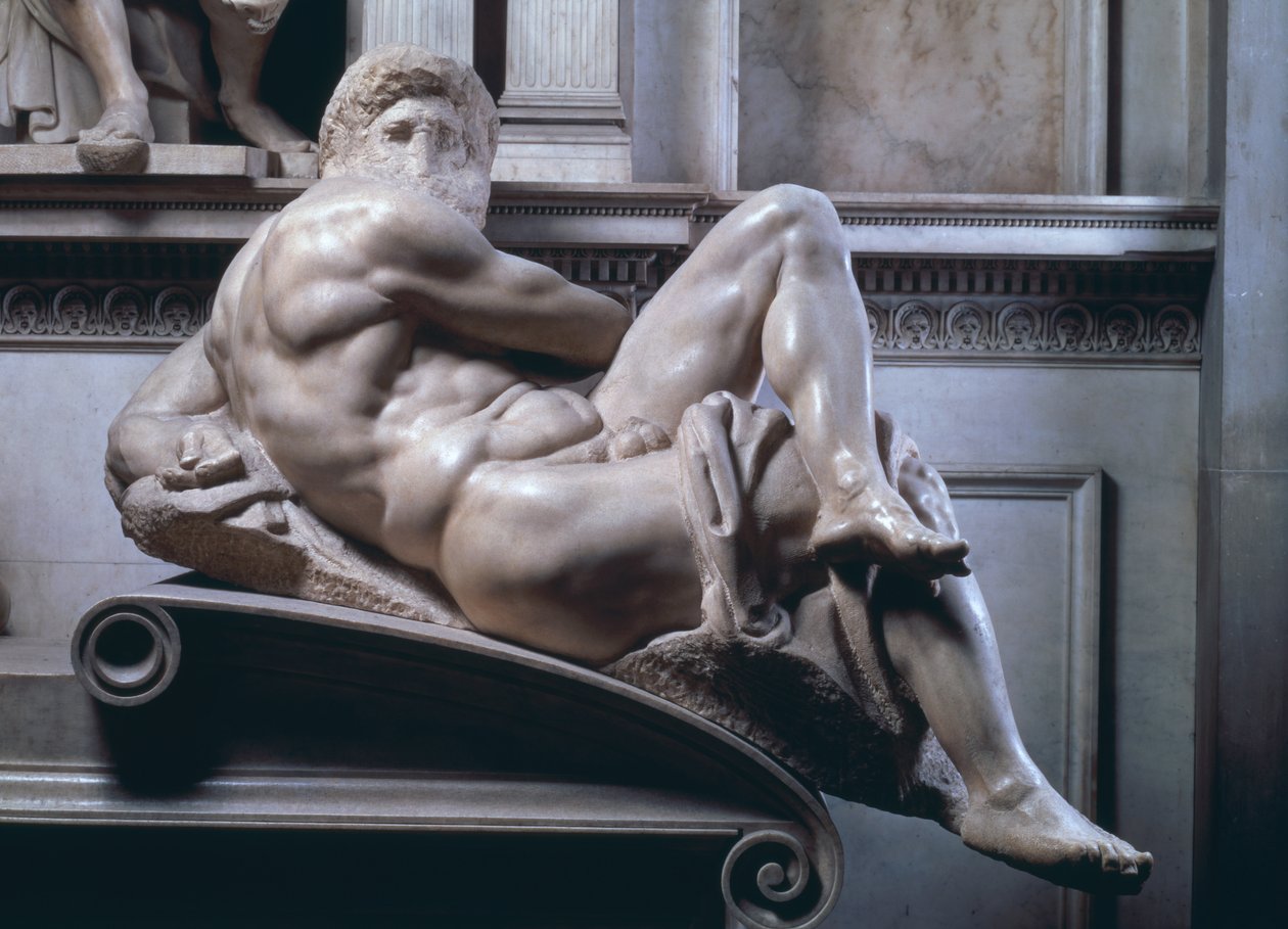 Giuliano de Medici का मकबरा, दिन का विस्तार, 1520-33 संगमरमर द्वारा माइकल एंजेलो बुओनारोती