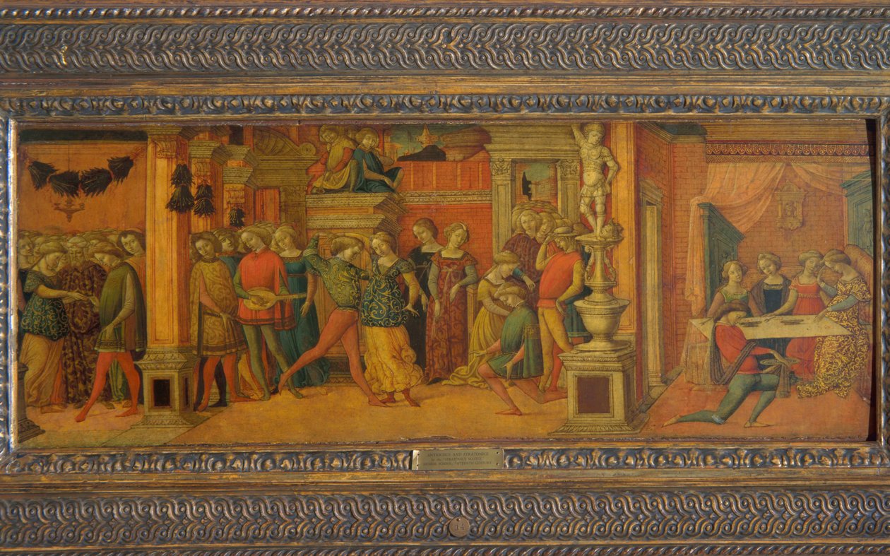 एंटिओकस और स्ट्रैटनिस, c.1470 (पैनल पर तापमान) द्वारा मिशेल सिम्पांटी