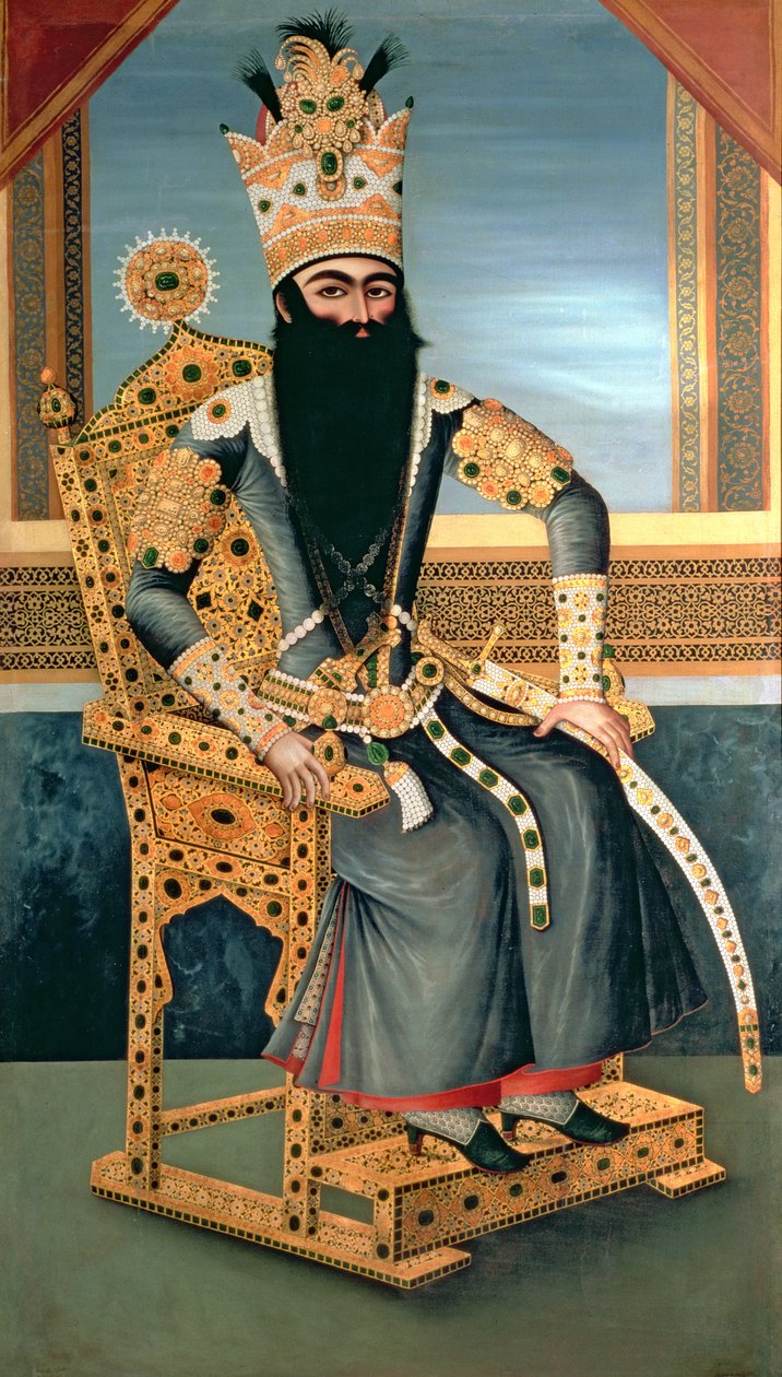 फत अली शाह (1762-1834) का चित्रण c.1805 द्वारा मिहरअली मिहरअली