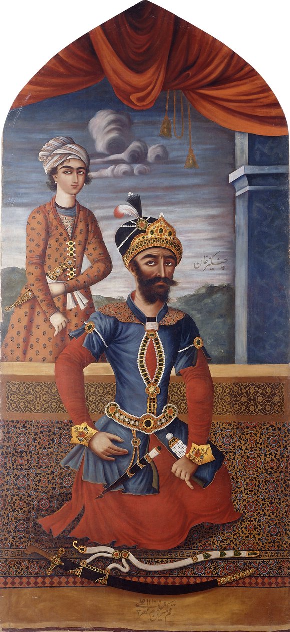 चंगेज खान का चित्र, c.1803-4 द्वारा MihrAli