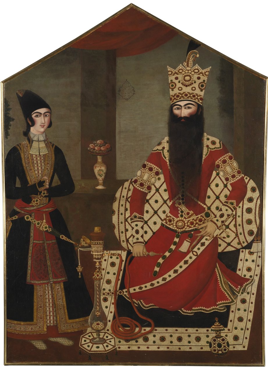 फत अली शाह का पोर्ट्रेट 1797-1834, सीए 1820 द्वारा मिहर अली