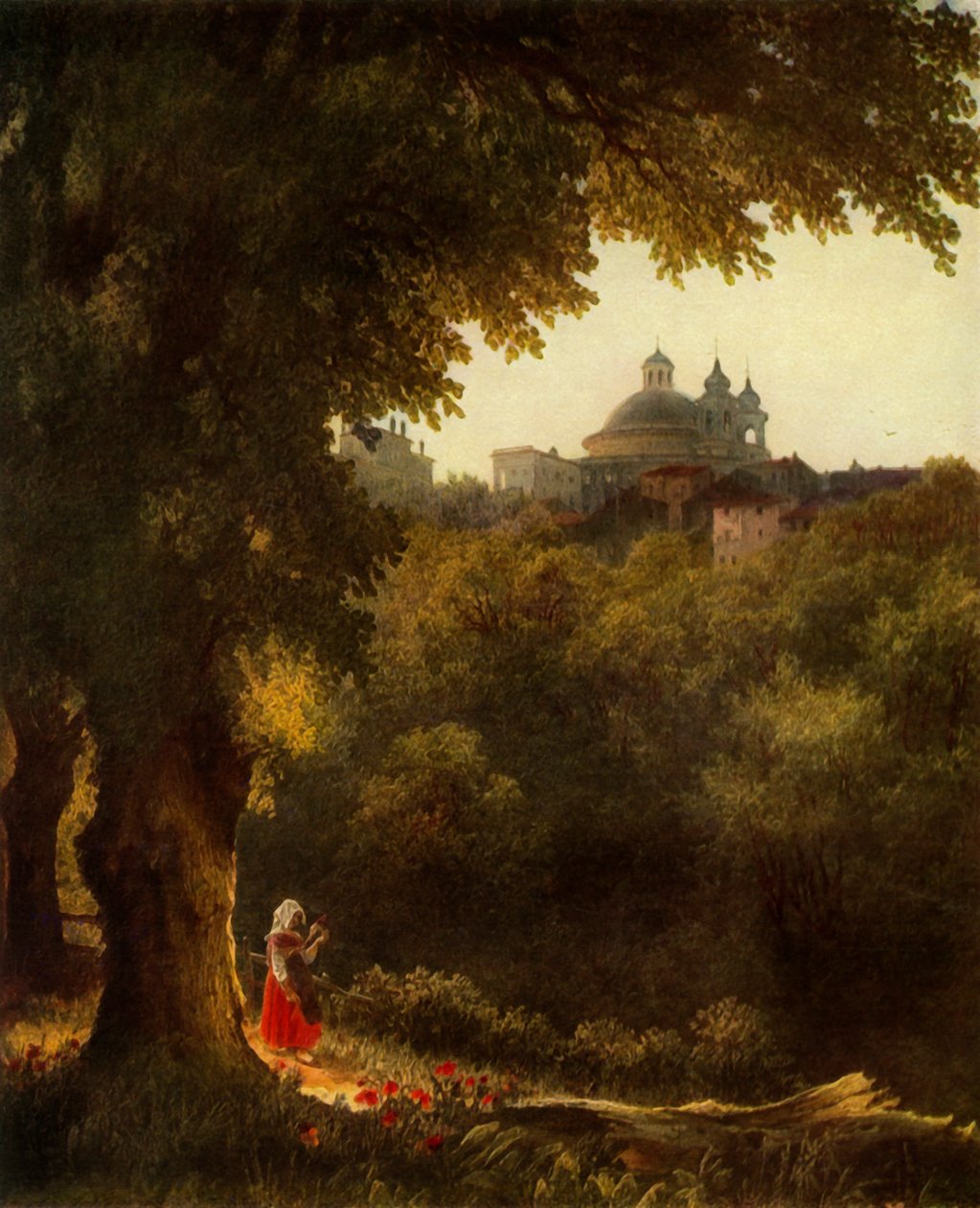 रोम के पास एरिकियो का दृश्य, 1830, 1965। द्वारा मिखाइल इवानोविच लेबेदेव