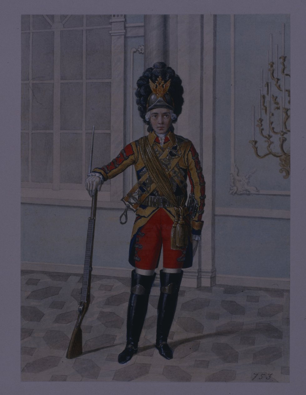 1764-1796, 1840 के दशक में लाइफ गार्ड्स कैवलरी रेजिमेंट के अधिकारी द्वारा मिखाइल इवानोविच तेरेबेनेव