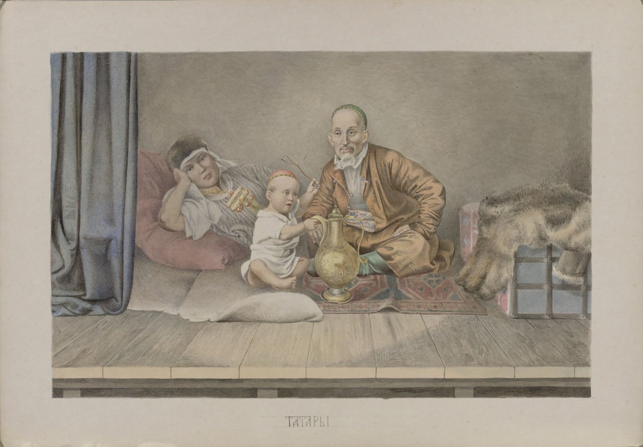 टाटर्स, 1862। द्वारा मिखाइल Stepanovich Znamensky