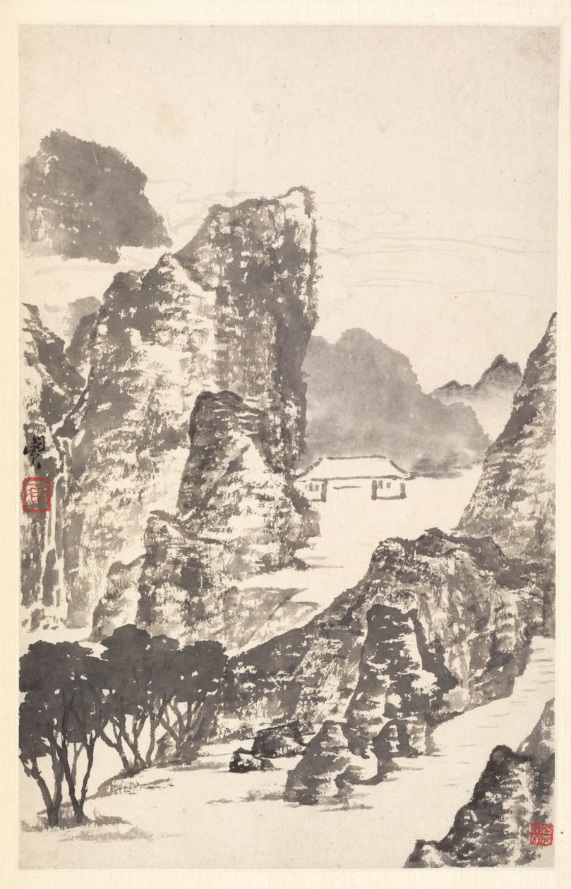 Mi Fu, 1788 के बाद लैंडस्केप। द्वारा मिन झेन