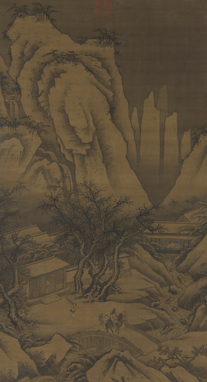 स्नो डे पर एक आउटिंग, c.1500 द्वारा मिंग राजवंश चीनी स्कूल