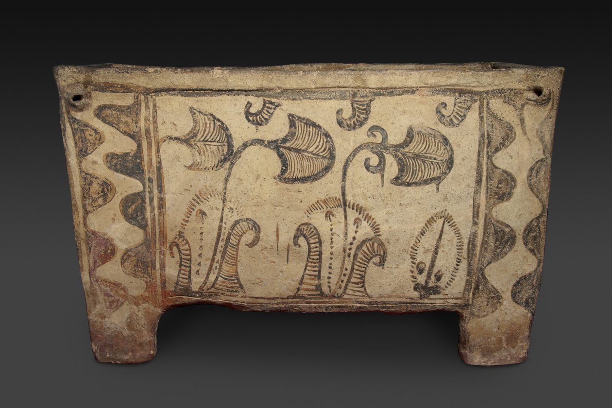 चित्रित ताबूत, नोसोस, क्रेते, c.1500 ईसा पूर्व (चित्रित मिट्टी के बरतन) (रिवर्स देखने के लिए 419818) द्वारा Minoan