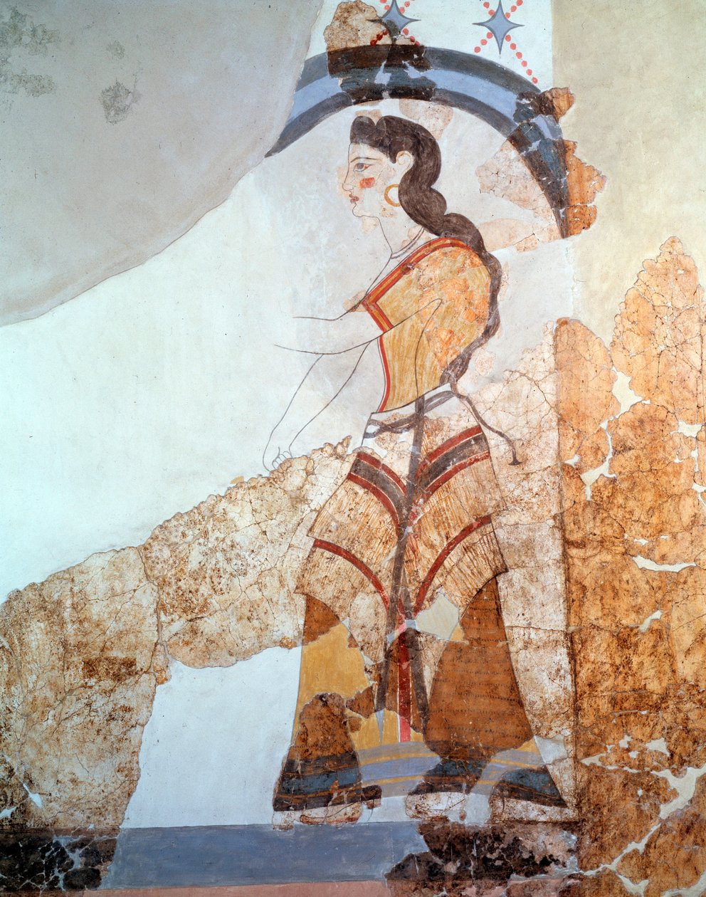 महिला आकृति (फ्रेस्को द्वारा Minoan