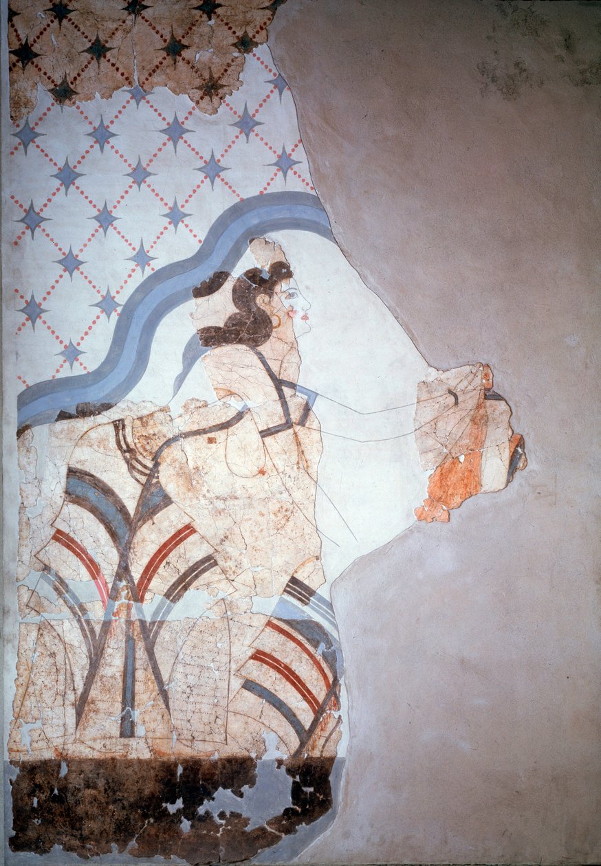 महिला आकृति (फ्रेस्को द्वारा Minoan