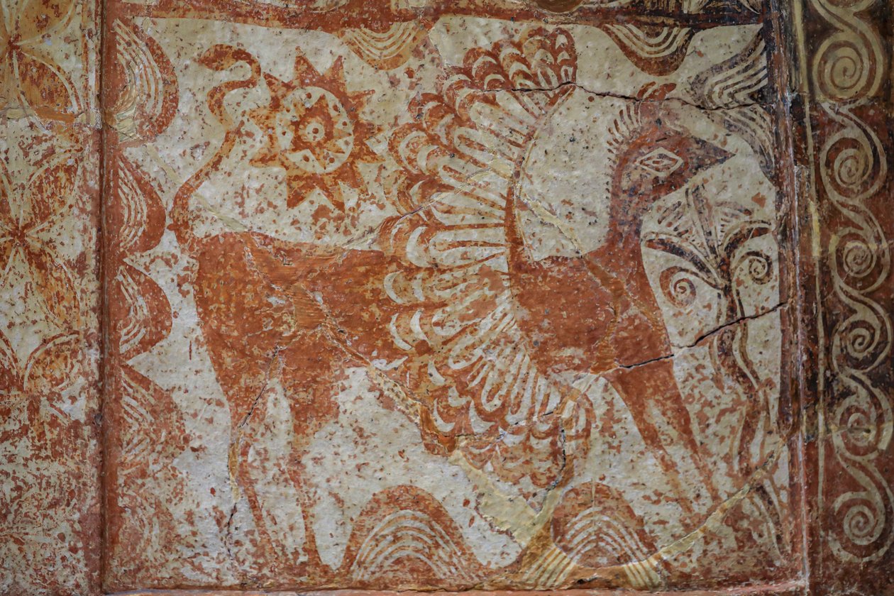 गढ़े हुए ढक्कन के साथ चेस्ट लार्नेक्स। 1370-1300 ई.पू द्वारा Minoan