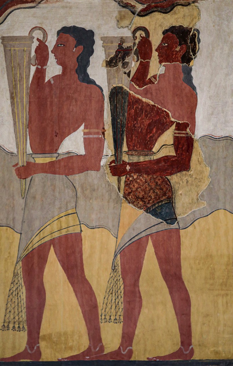 जुलूस भित्तिचित्र का पुनर्निर्माण द्वारा Minoan