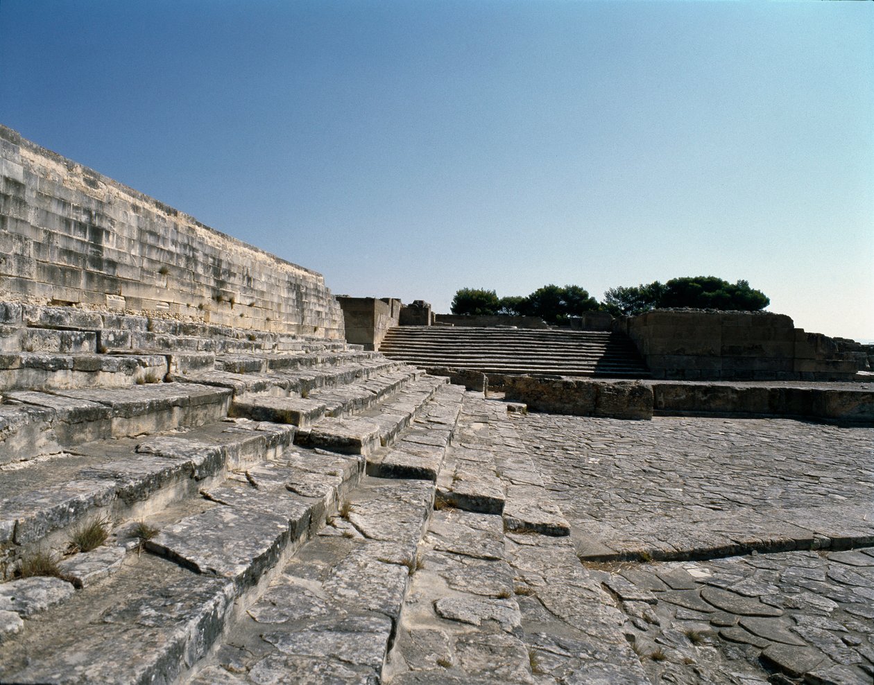2700-1200 ई.पू. के फिस्टोस के खंडहरों का दृश्य द्वारा Minoan