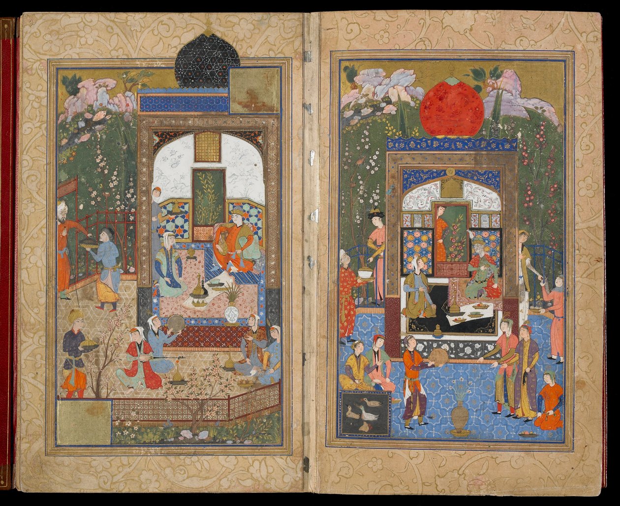 लावाह (प्रकाश की भाँति) संभवतः हेरात, ईरान, सफ़वीद काल, c.1521-25 (अपारदर्शी जल रंग, कागज पर स्याही और सोना) द्वारा मीर अली अल हुसैनी