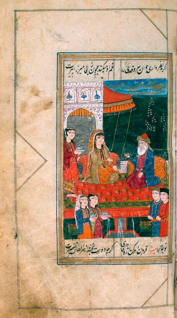 पांडुलिपि दीवान, 1813 से लघु। द्वारा मिर्जा खान काबुली