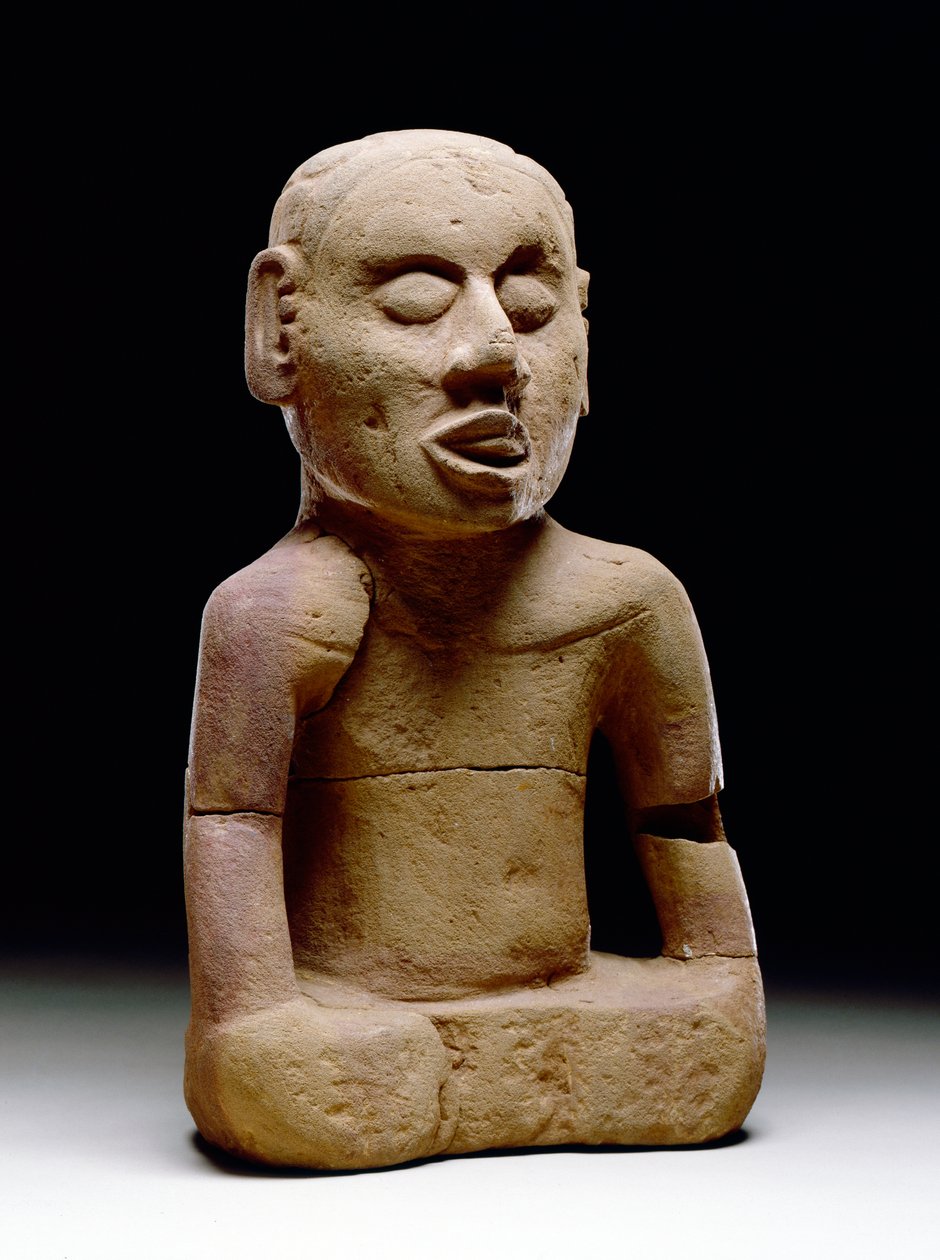 बैठा पुरुष आंकड़ा, 1200-1450 (बलुआ पत्थर) द्वारा मिसिसिपी संस्कृति