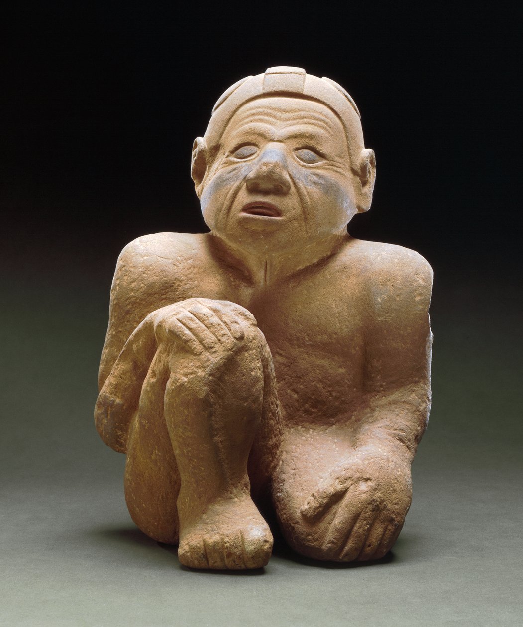 बैठा पुरुष आंकड़ा, 1300-1500 (बलुआ पत्थर) द्वारा मिसिसिपी संस्कृति