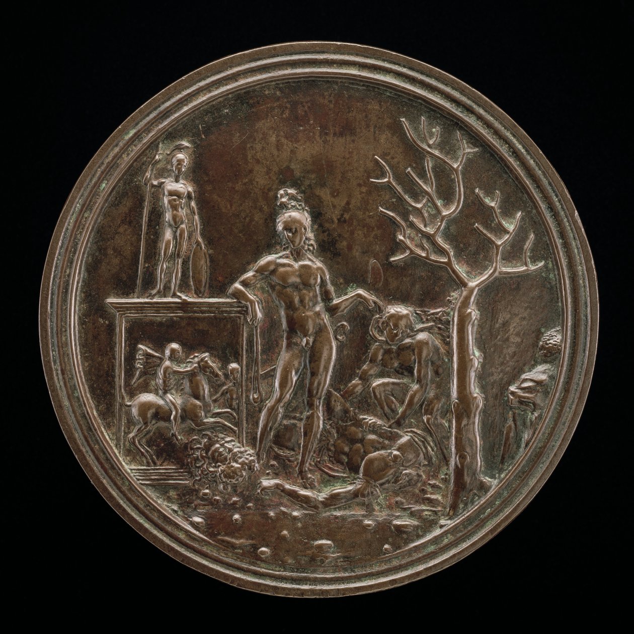 डेविड गोलियथ पर विजयी, 1507 या उससे पहले। द्वारा Moderno