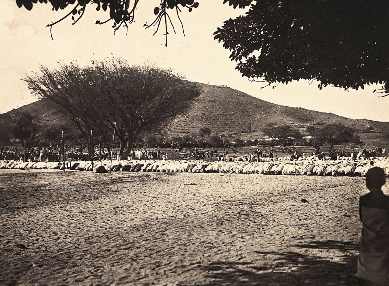 फासीवादी युग में 'बिल्डिंग ए एम्पायर': रमजान प्रार्थना, 09/05/1936 (बी/डब्ल्यू फोटो) द्वारा मोडेस्टिनो बाल्डिनेटी