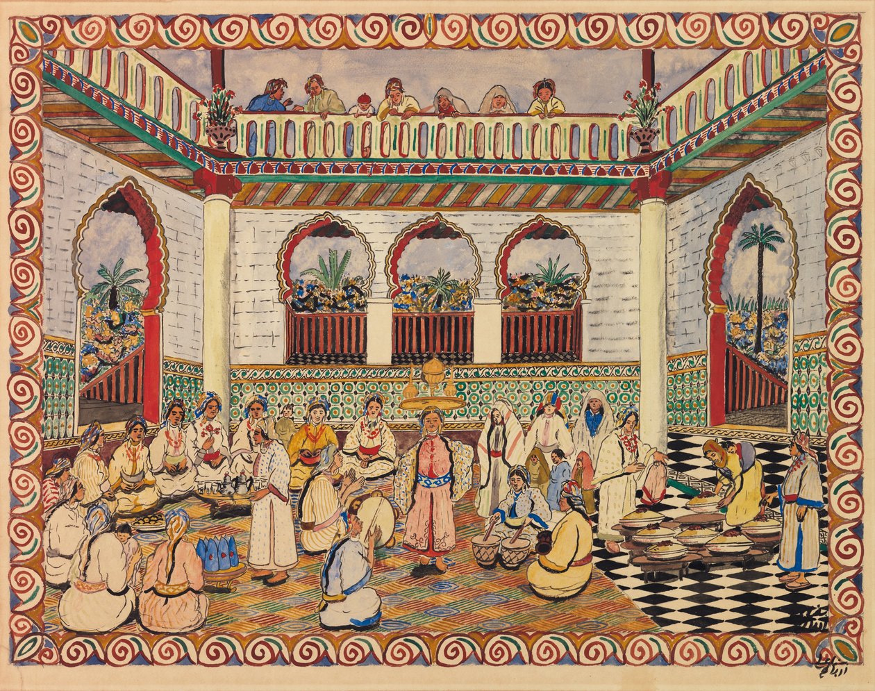 त्यौहार दृश्य द्वारा मोहम्मद बेन अली रबती