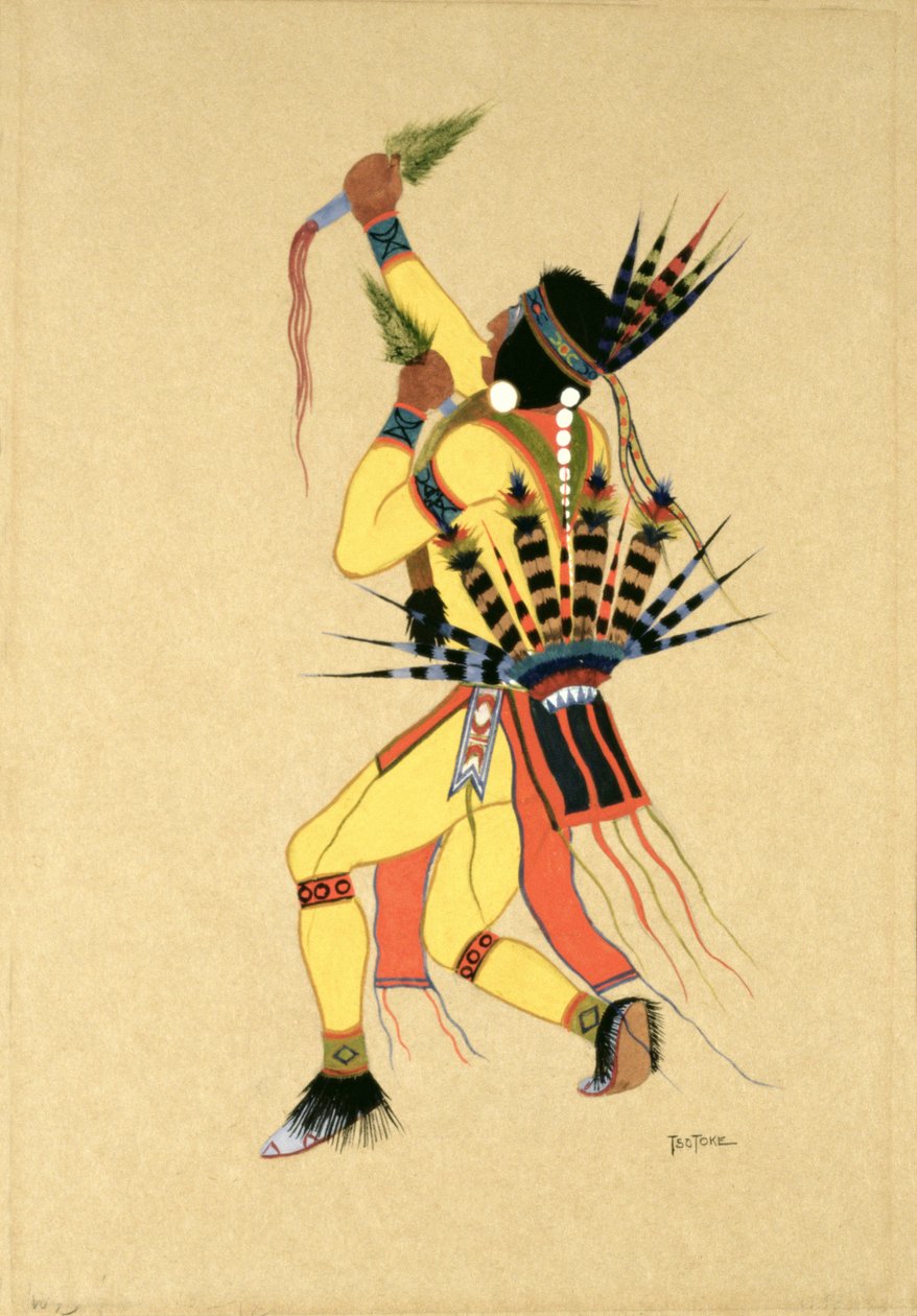 नर्तकी, 1929 (कागज पर गुस्सा) द्वारा मोनरो त्सोके