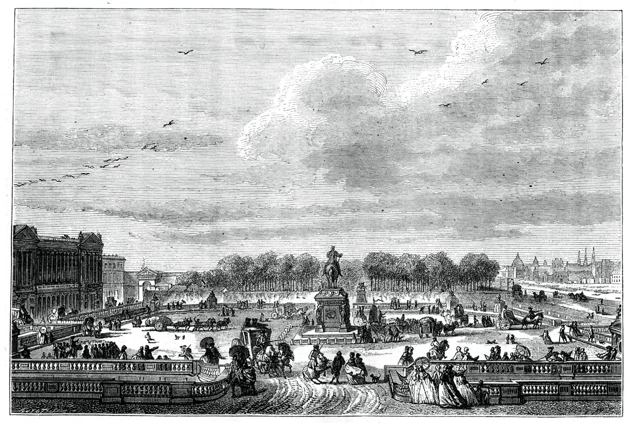 किंग लुईस XV, 1763 1885 के एक फ्रांसीसी महल के उद्यान। द्वारा मोर्यू