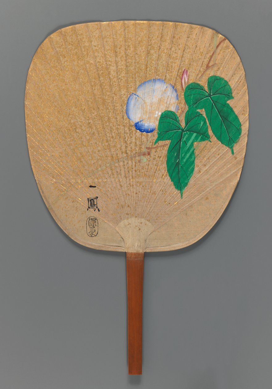 मॉर्निंग ग्लोरी (रेक्टो), c.1870 (स्याही, रंग और कागज पर सोने की परत) द्वारा मोरी इप्पो