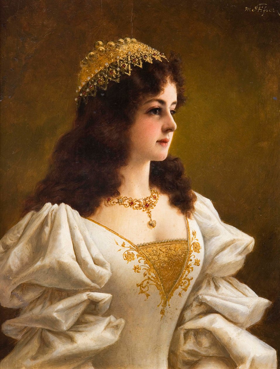 ओरिएंटल लड़की चित्र। द्वारा Moritz Stifter