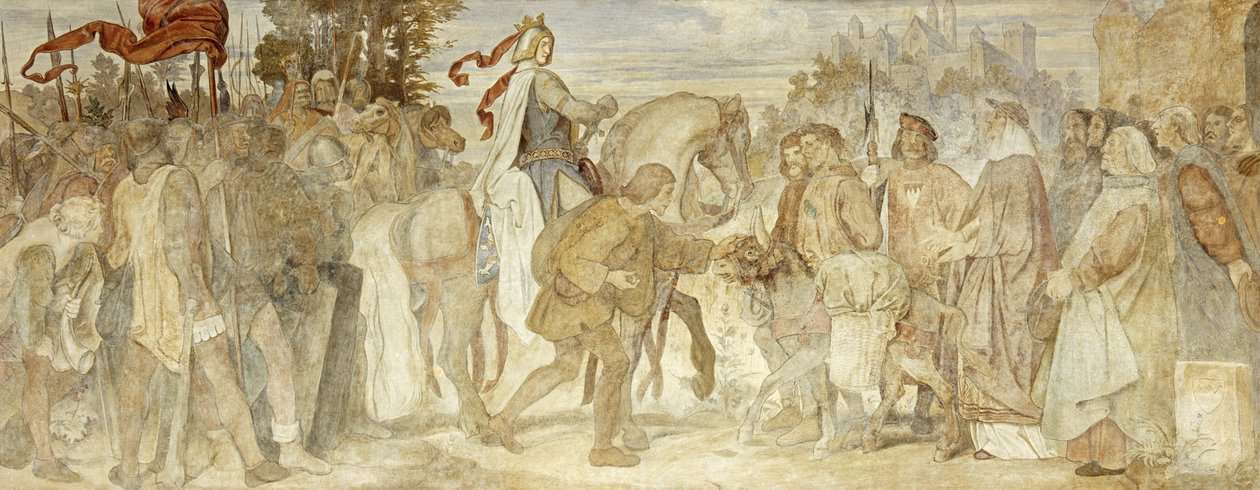 मैं अपना गधा, वार्टबर्ग कैसल, c.185455 (फ्रेस्को) खोज रहा हूं द्वारा मोरिट्ज़ लुडविग वॉन शविंड